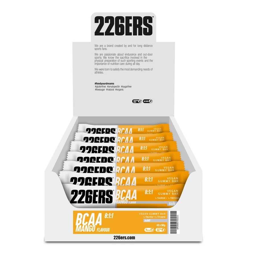 226ers Energy Bars Box of 42 / Mango Vegan Gummy Bar XMiles