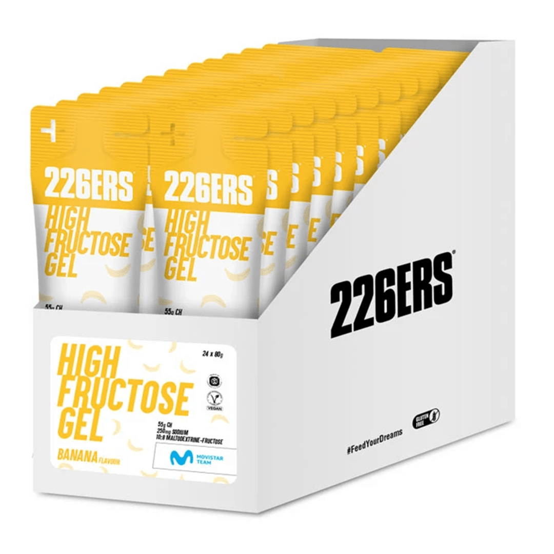 226ers Gels Box of 24 / Banana High Fructose Gel XMiles