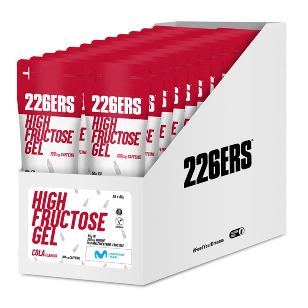 226ers Gels Box of 24 / Cola (Caffeine) High Fructose Gel XMiles