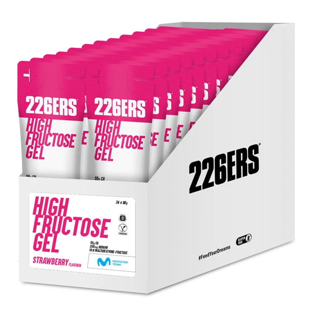 226ers Gels Box of 24 / Strawberry High Fructose Gel XMiles