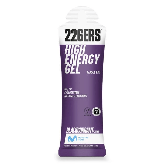 226ers Gels Single Serve / Blackcurrant w/t BCAA's High Energy Gel XMiles