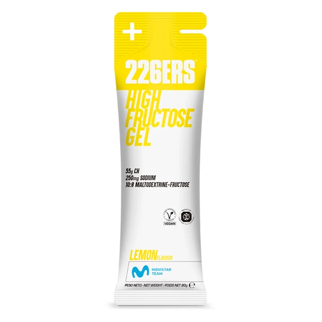 226ers Gels Single Serve / Lemon High Fructose Gel XMiles