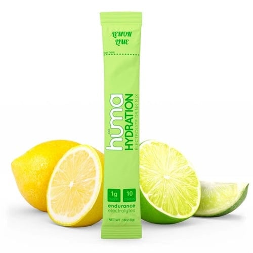 Hüma Electrolyte Drinks Lemon Lime Hydration Low-calorie Drink Mix Sachets XMiles