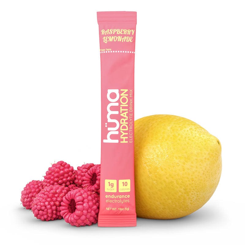 Hüma Electrolyte Drinks Single Serve / Raspberry Lemonade Hydration Low-Calorie Drink Mix XMiles