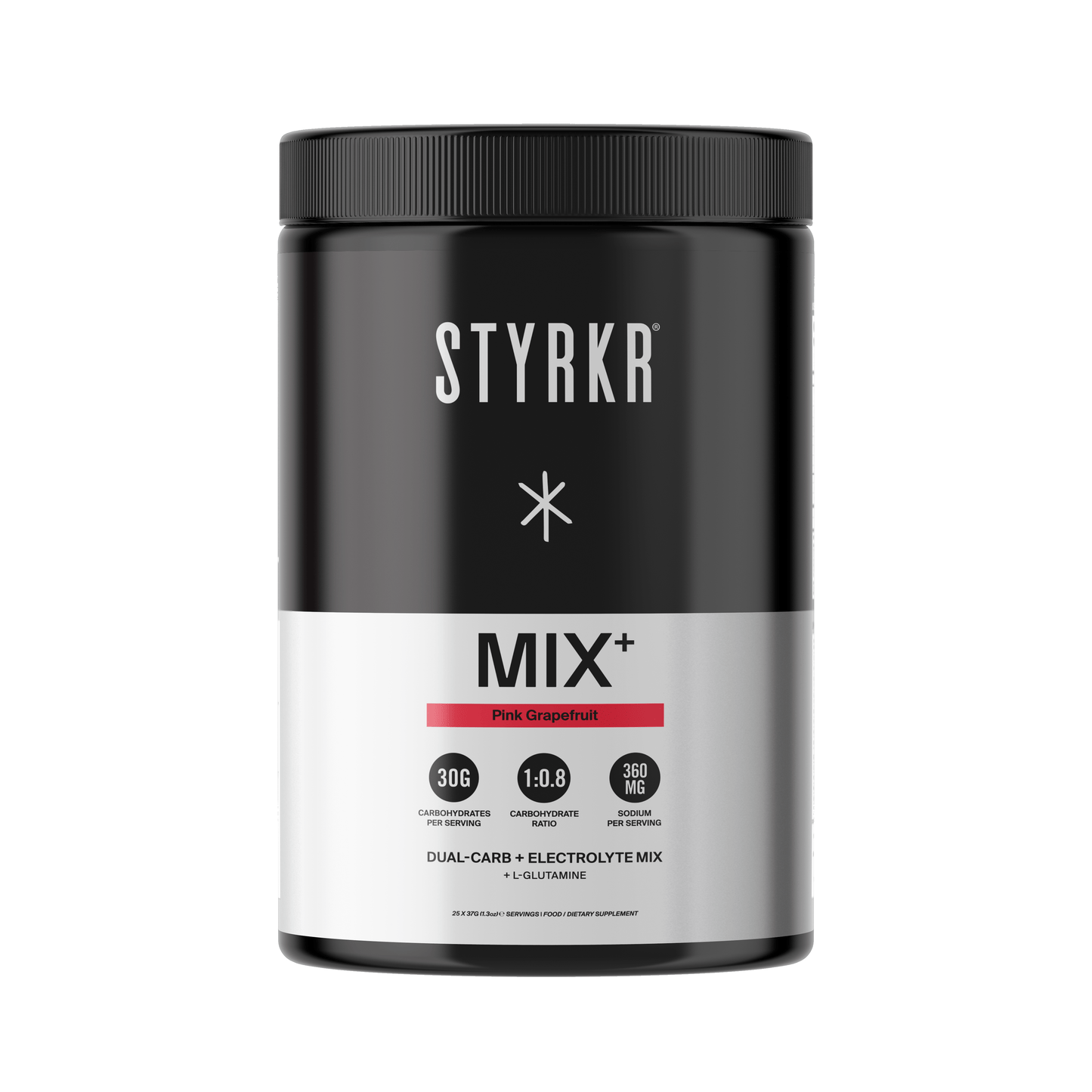 STYRKR Energy Drink 25 Serving Tub (925g) / Pink Grapefruit MIX+ XMiles