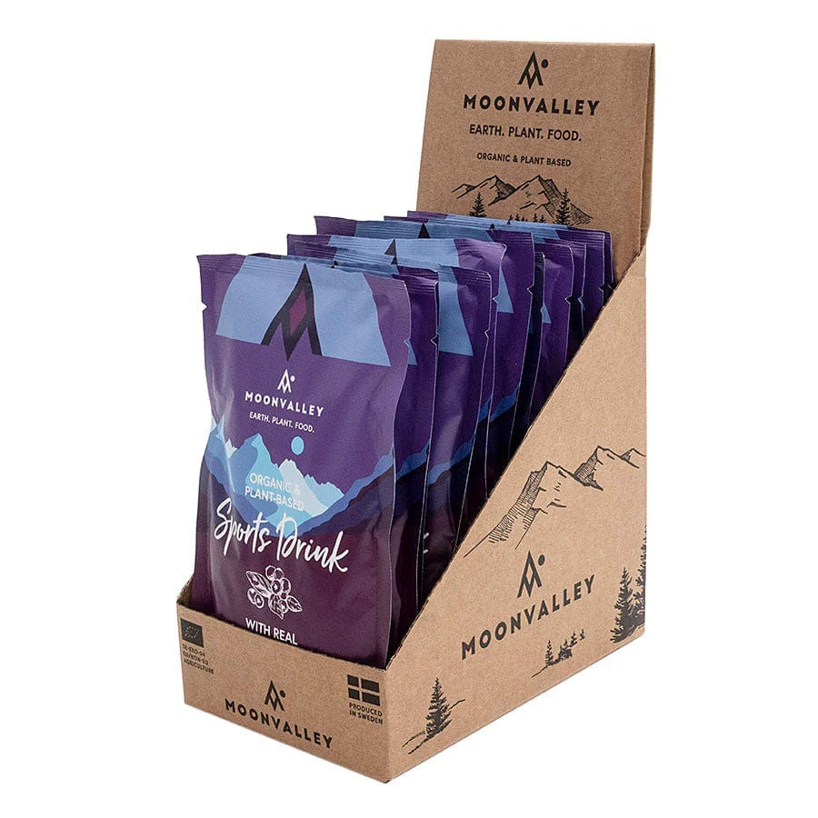 Moonvalley Energy Drink Box of 12 / Blackcurrant Organic Sports Drinks XMiles