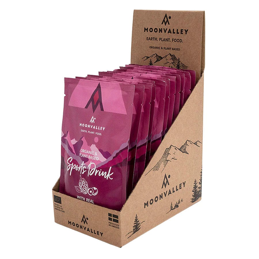 Moonvalley Energy Drink Box of 12 / Raspberries & Blueberries Organic Sports Drinks XMiles