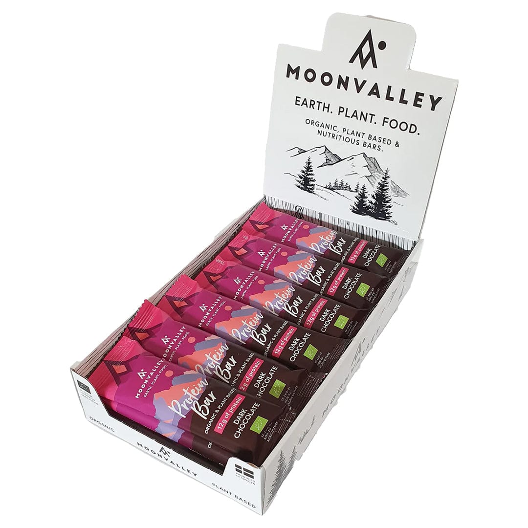 Moonvalley Protein Bar Box of 18 / Dark Chocolate Protein Bar XMiles