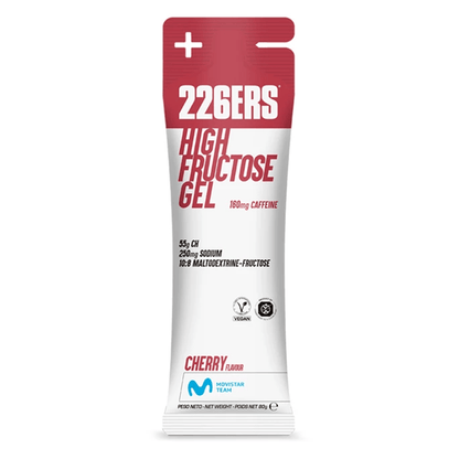 226ers Gels Single Serve / Cherry (Caffeine) High Fructose Gel XMiles