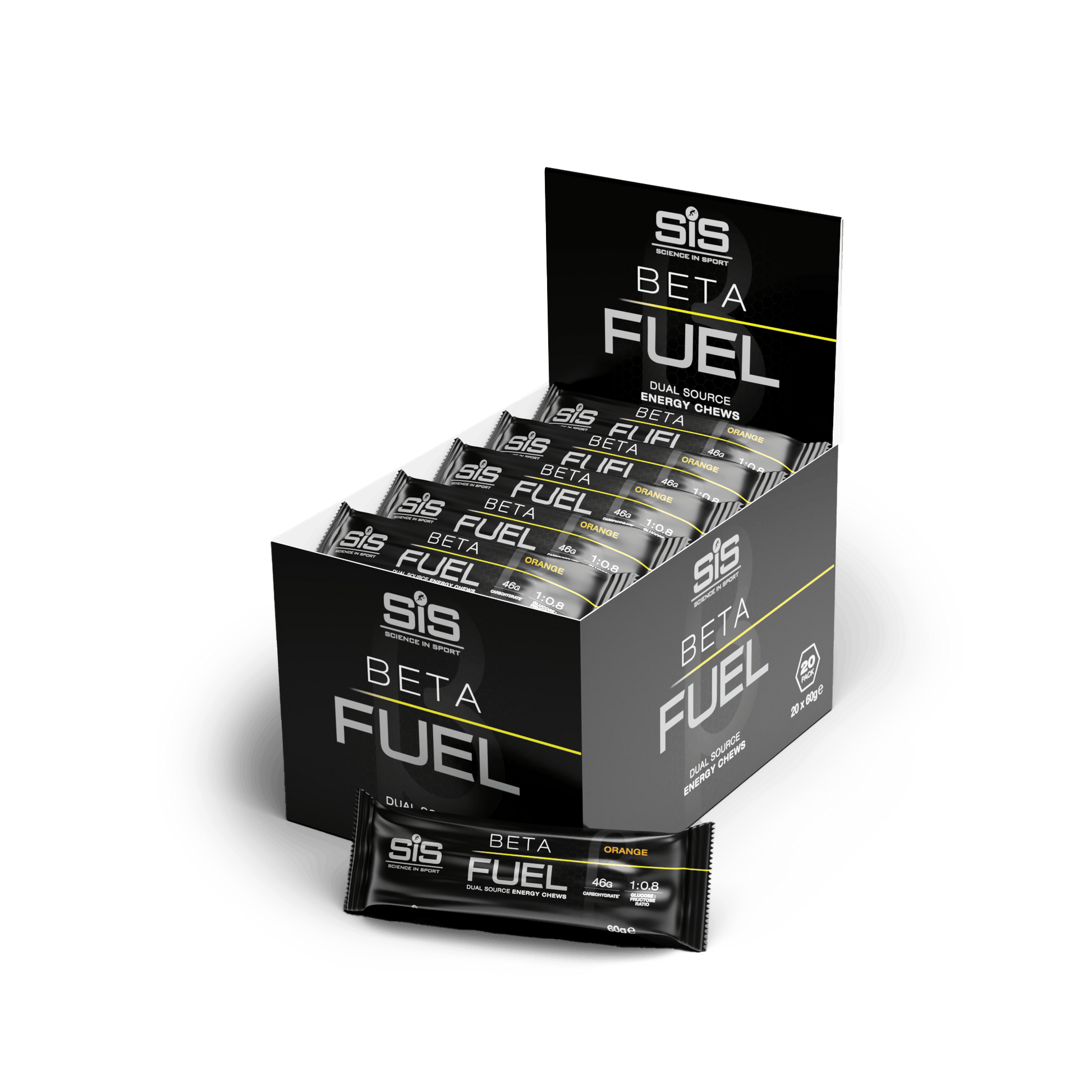 SiS Chews Box of 20 / Orange Beta Fuel Energy Chews XMiles