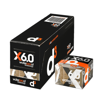 d3 Tape Tape Standard (50mm x 6m) / Chocolate X6.0 Waterproof Kinesiology Tape XMiles