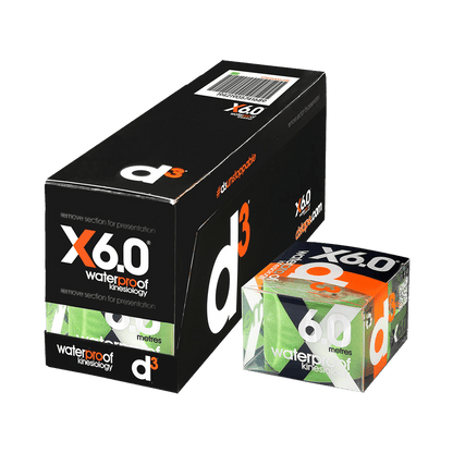 d3 Tape Tape Standard (50mm x 6m) / Green X6.0 Waterproof Kinesiology Tape XMiles