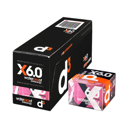 d3 Tape Tape Standard (50mm x 6m) / Pink X6.0 Waterproof Kinesiology Tape XMiles