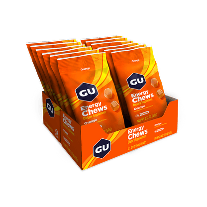 GU Chews Box of 12 / Orange GU Energy Chews XMiles