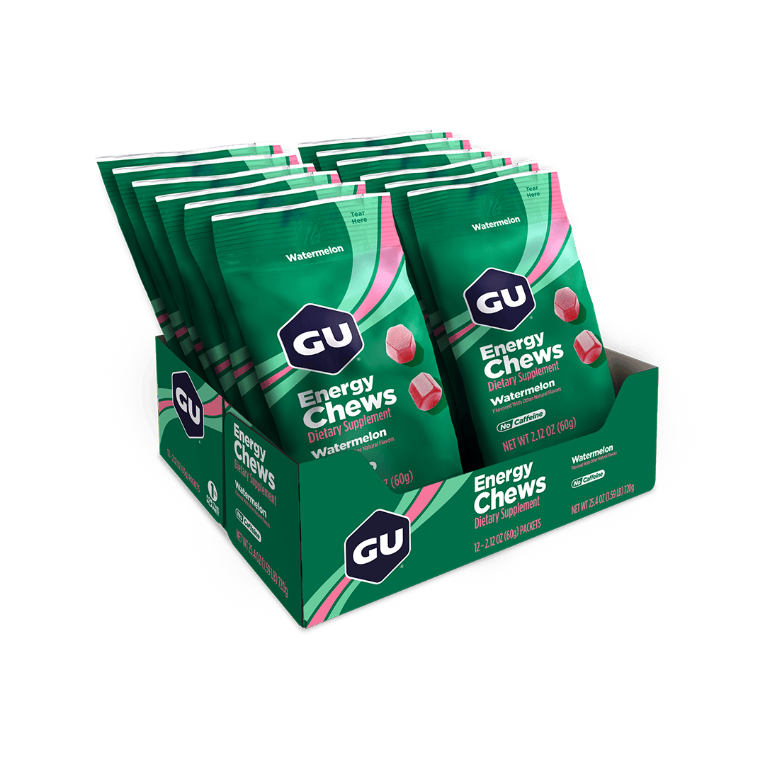 GU Chews Box of 12 / Watermelon GU Energy Chews XMiles