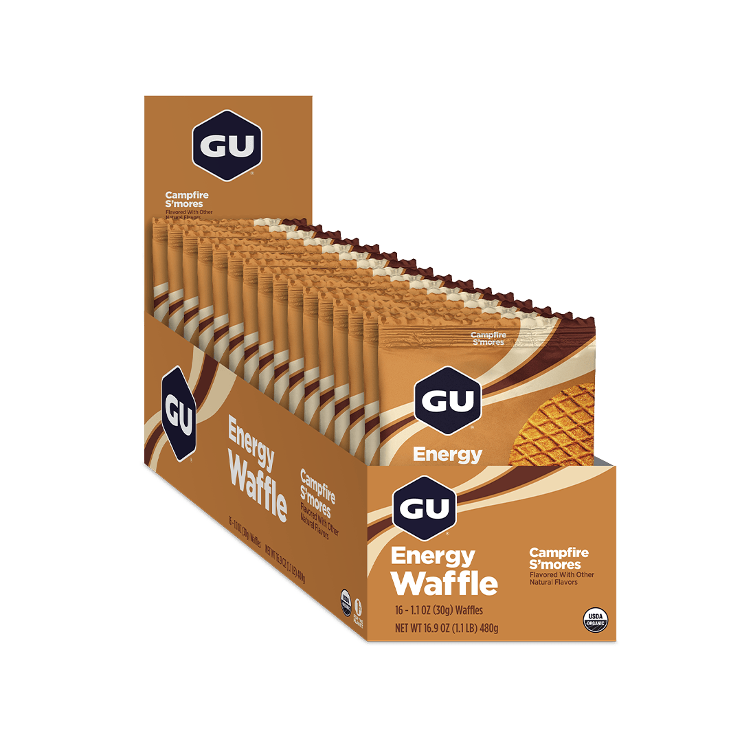 GU Energy Bars Box of 16 / Campfire S'Mores GU Energy Waffle XMiles