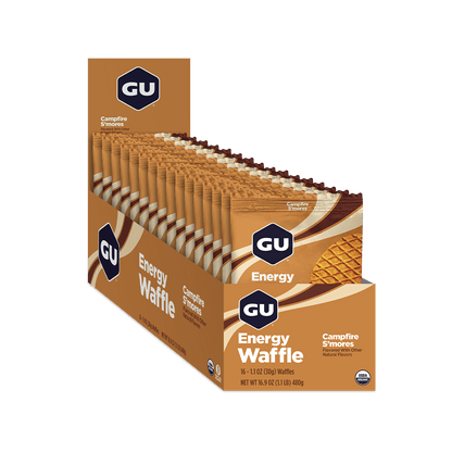 GU Energy Bars Box of 16 / Campfire S'Mores GU Energy Waffle XMiles