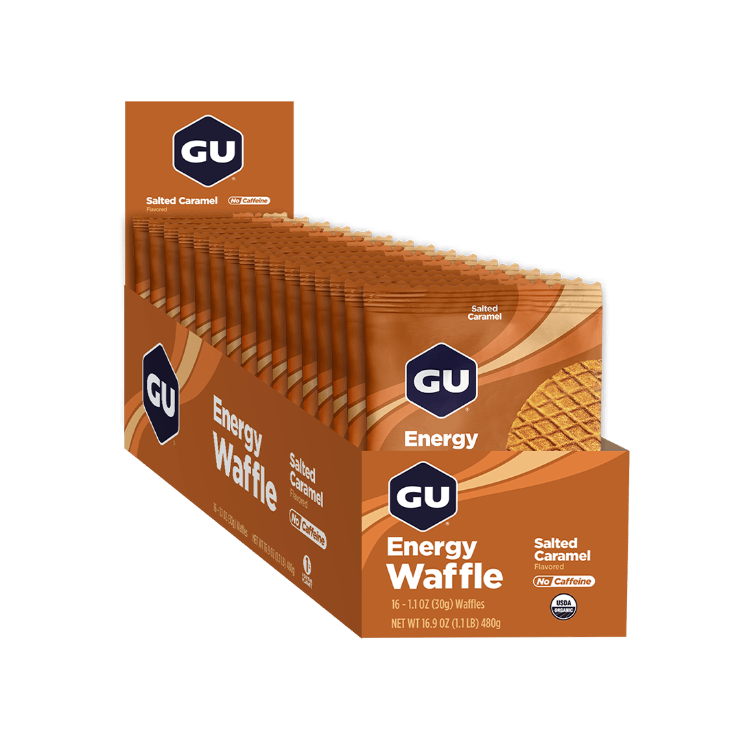 GU Energy Bars Box of 16 / Salted Caramel GU Energy Waffle XMiles