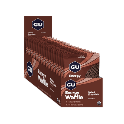 GU Energy Bars Box of 16 / Salted Chocolate GU Energy Waffle XMiles