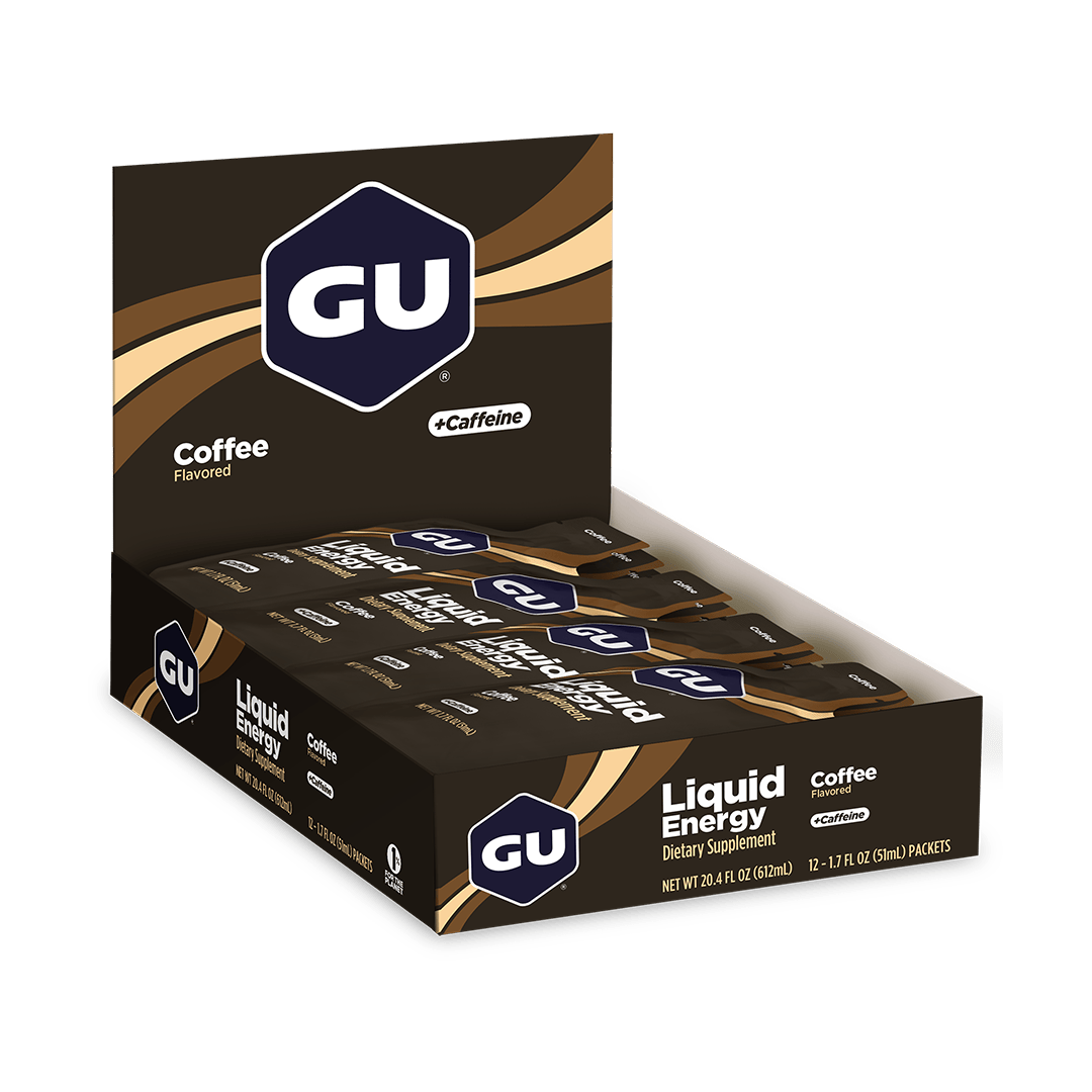 GU Gels Box of 12 / Coffee (40mg) Liquid Energy Gel XMiles