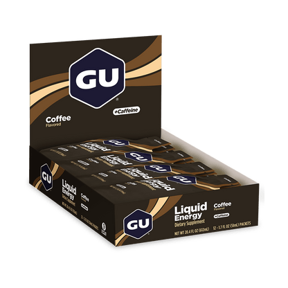 GU Gels Box of 12 / Coffee (40mg) Liquid Energy Gel XMiles