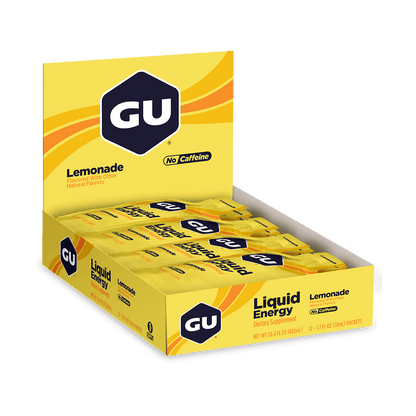 GU Gels Box of 12 / Lemonade Liquid Energy Gel XMiles