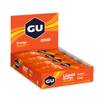 GU Gels Box of 12 / Orange (20mg) Liquid Energy Gel XMiles