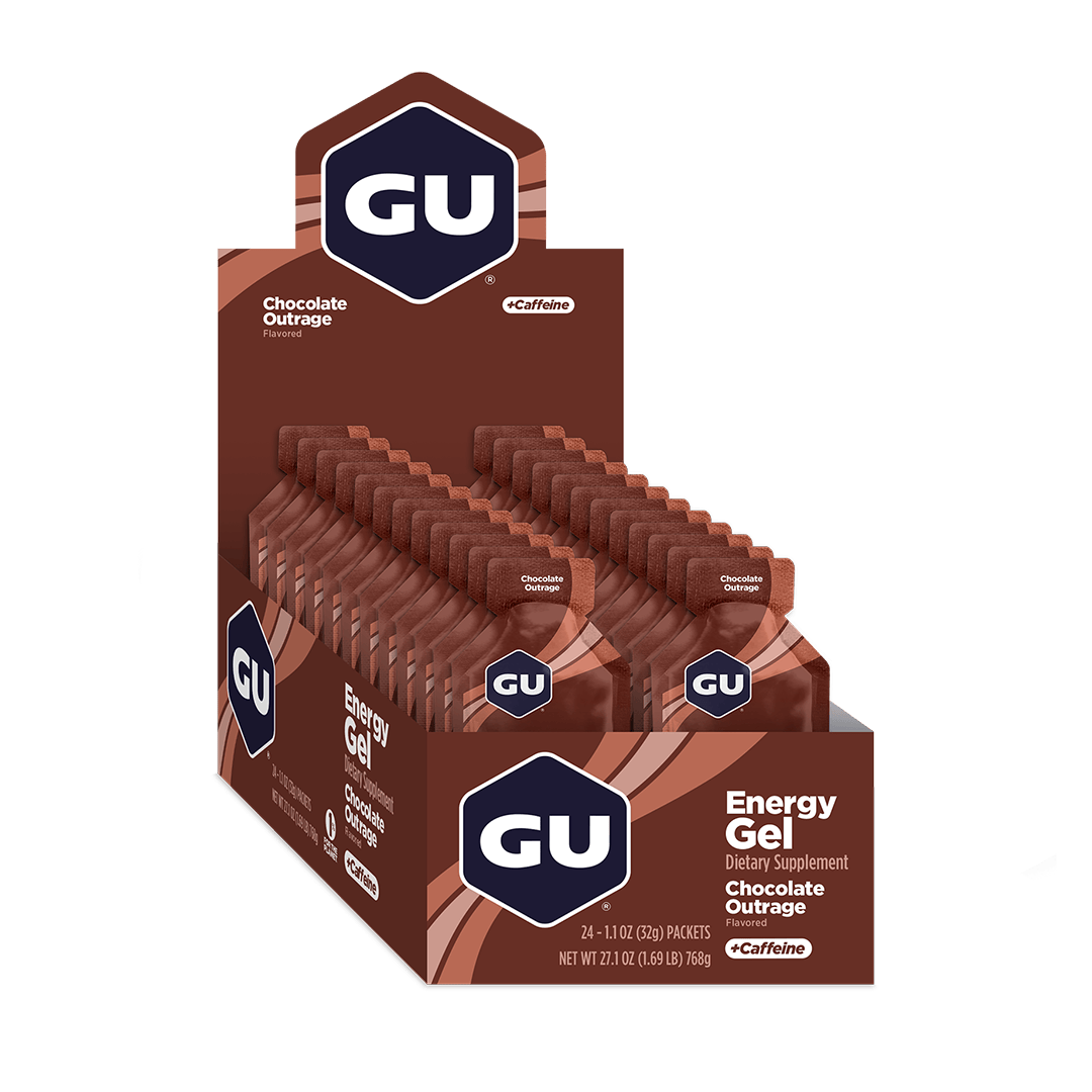 GU Gels Box of 24 / Chocolate Outrage GU Energy Gel XMiles