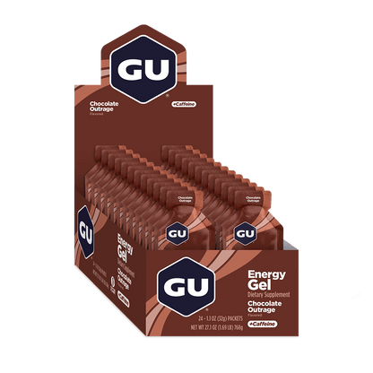 GU Gels Box of 24 / Chocolate Outrage GU Energy Gel XMiles
