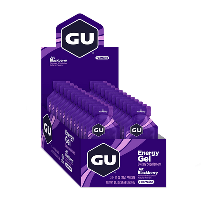 GU Gels Box of 24 / Jet Blackberry GU Energy Gel XMiles