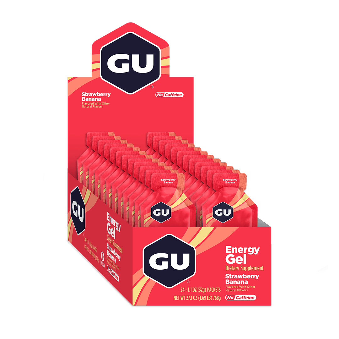 GU Gels Box of 24 / Strawberry Banana GU Energy Gel XMiles