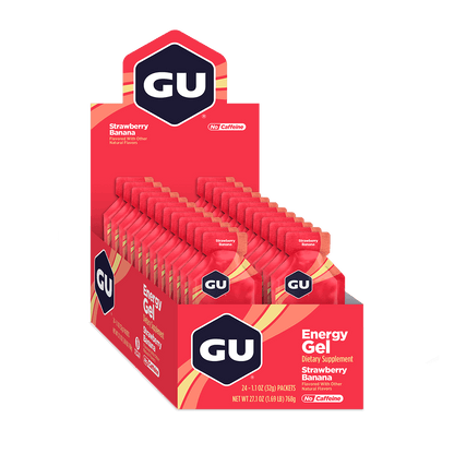 GU Gels Box of 24 / Strawberry Banana GU Energy Gel XMiles