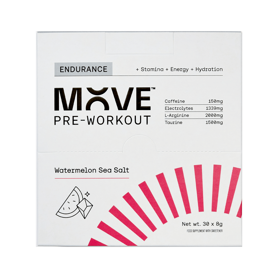 MOVE Pre-Workout Box of 30 / Watermelon Sea Salt Endurance Formula XMiles