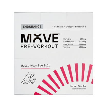 MOVE Pre-Workout Box of 30 / Watermelon Sea Salt Endurance Formula XMiles