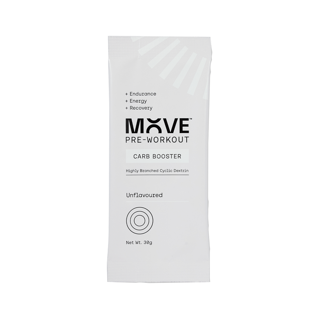 MOVE Pre-Workout Single Serve / Unflavoured Carb Booster XMiles
