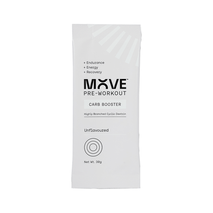 MOVE Pre-Workout Single Serve / Unflavoured Carb Booster XMiles