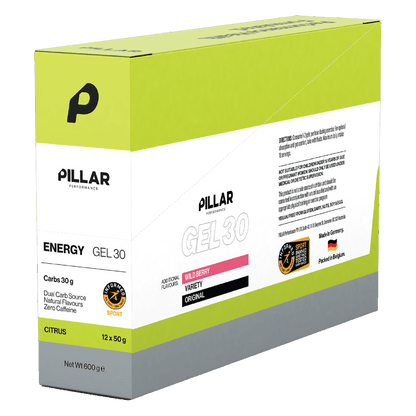 PILLAR Gels Box of 12 / Citrus Energy Gel 30 XMiles