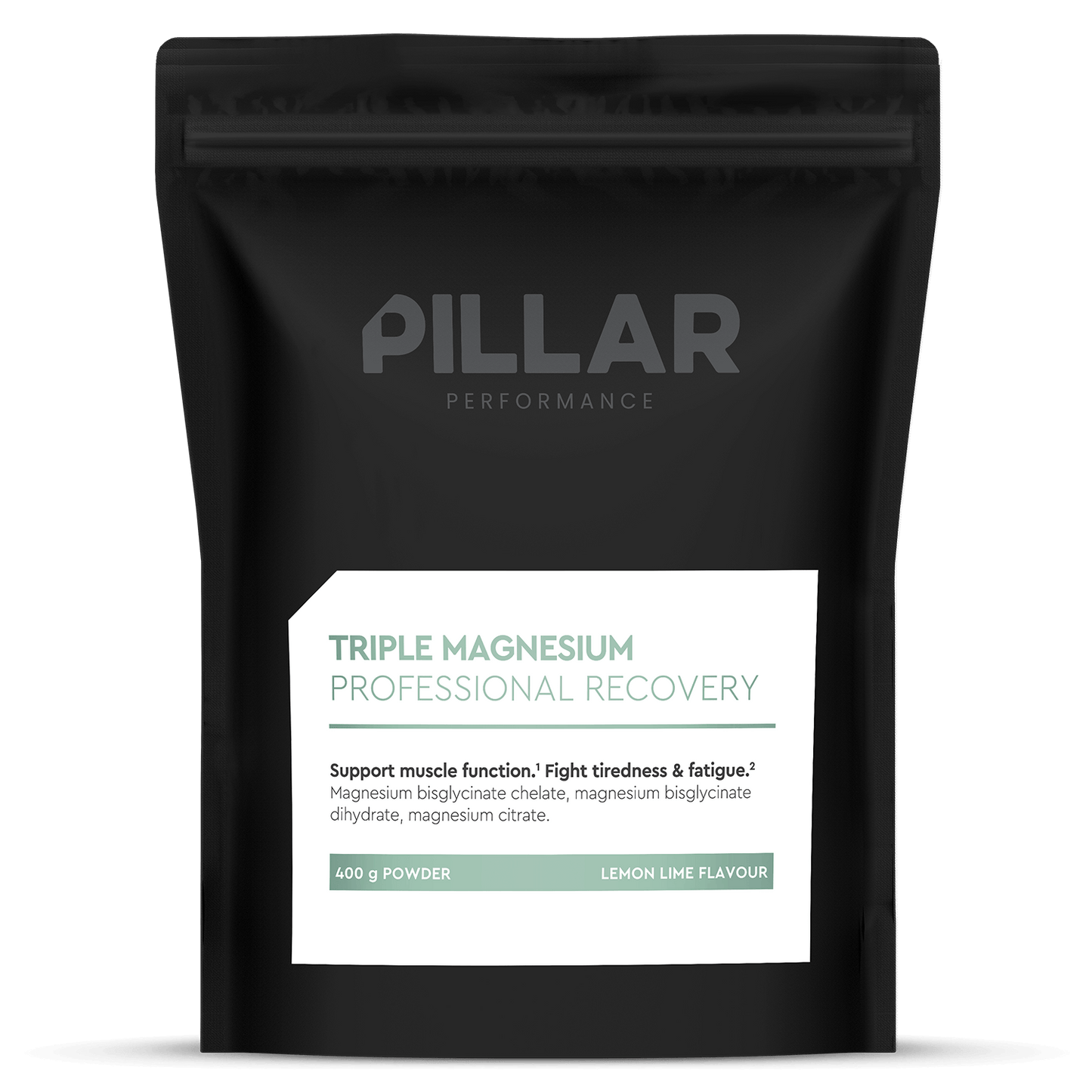PILLAR Supplement 80 Serve Pouch (400g) / Lemon & Lime Triple Magnesium XMiles