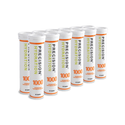 Precision Fuel & Hydration Electrolyte Drinks Box of 12 Tubes / 1000 Electrolyte Drink Tablets XMiles