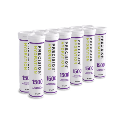 Precision Fuel & Hydration Electrolyte Drinks Box of 12 Tubes / 1500 Electrolyte Drink Tablets XMiles