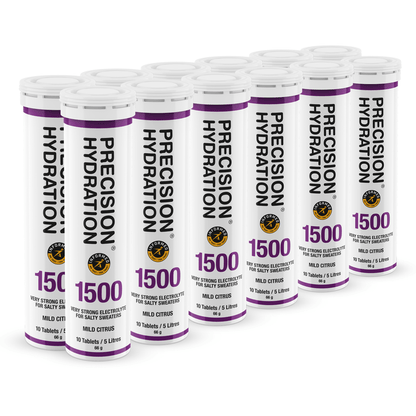 Precision Fuel & Hydration Electrolyte Drinks Box of 6 Tubes / 1500 Electrolyte Drink Tablets XMiles