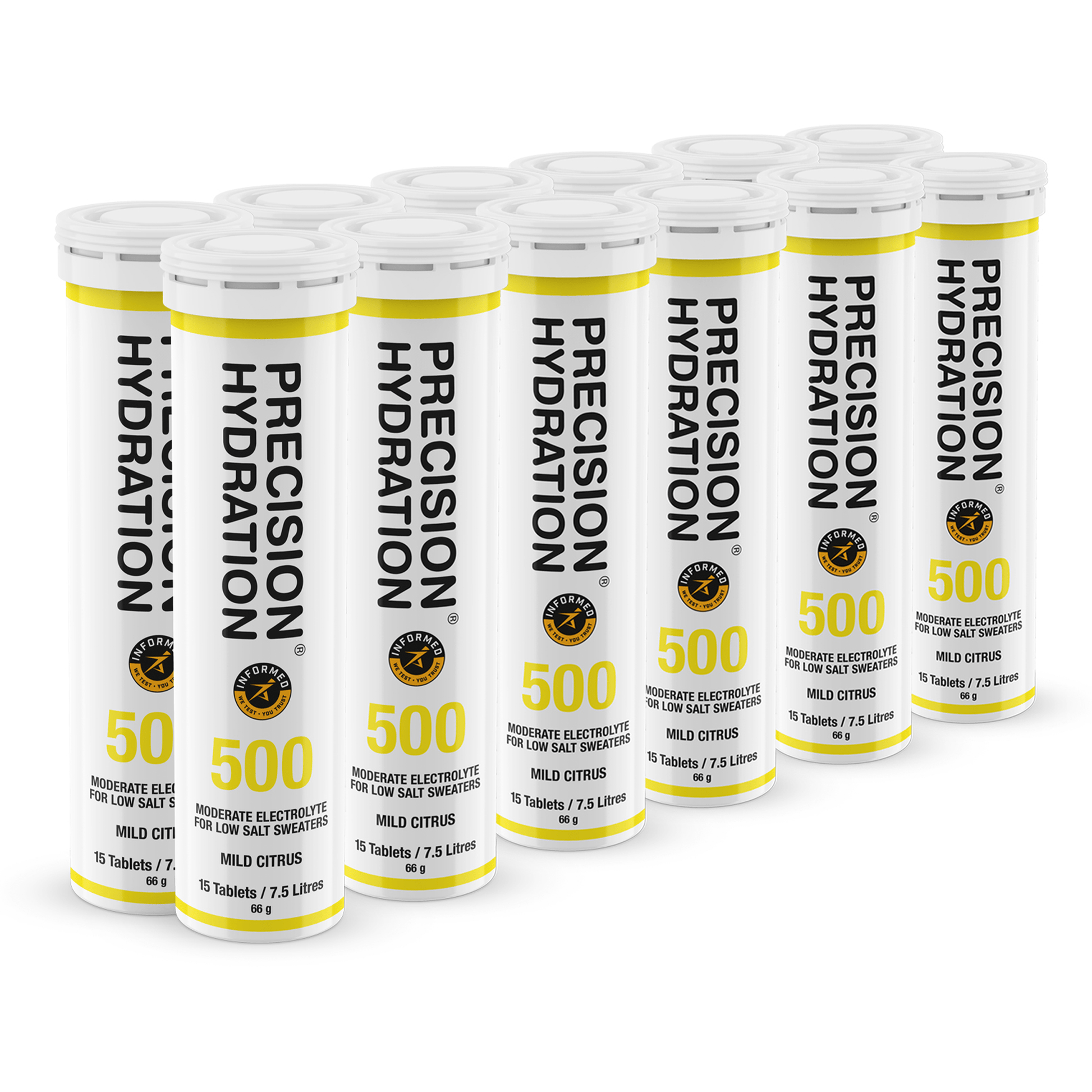Precision Fuel & Hydration Electrolyte Drinks Box of 6 Tubes / 500 Electrolyte Drink Tablets XMiles