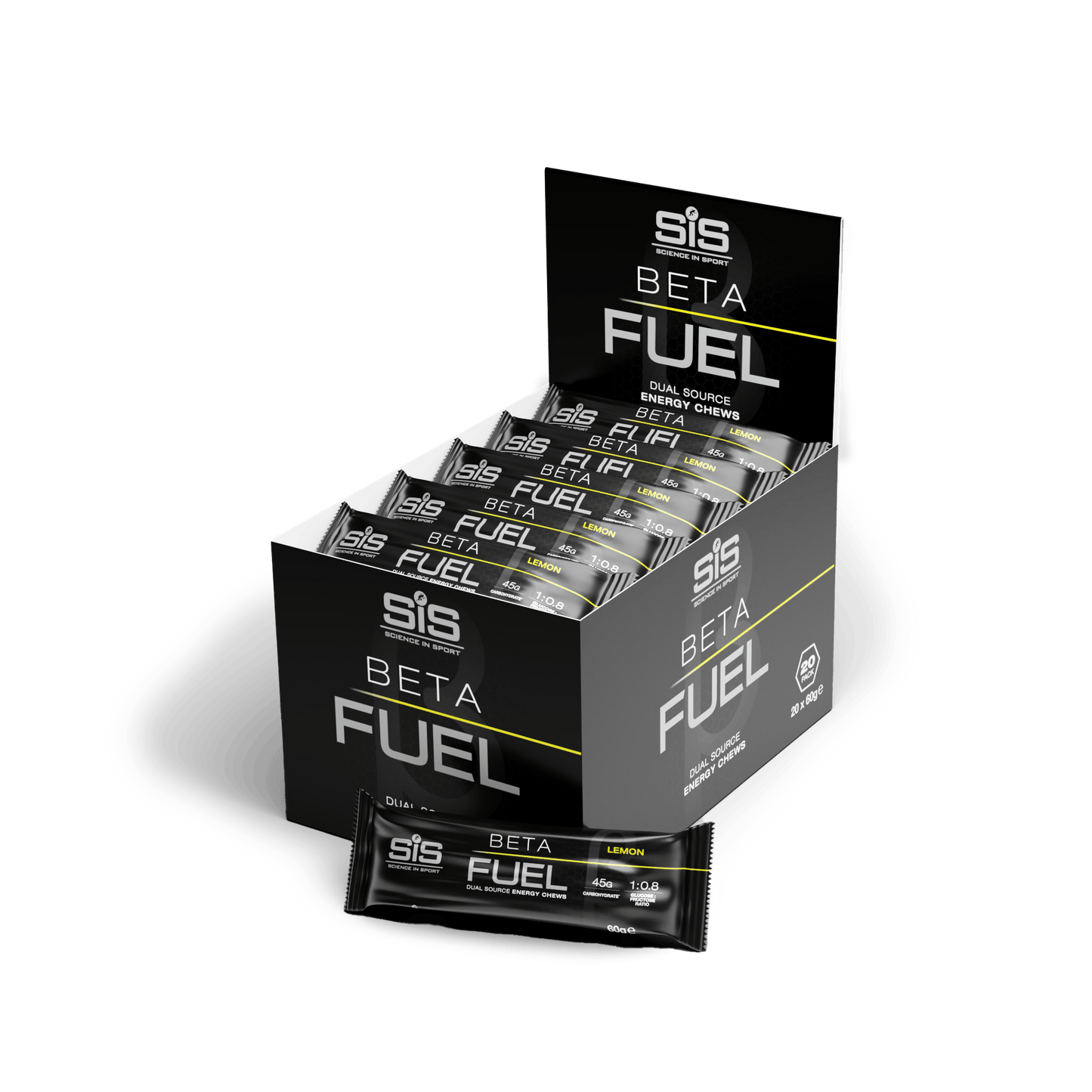 SiS Chews Box of 20 / Lemon Beta Fuel Energy Chews XMiles