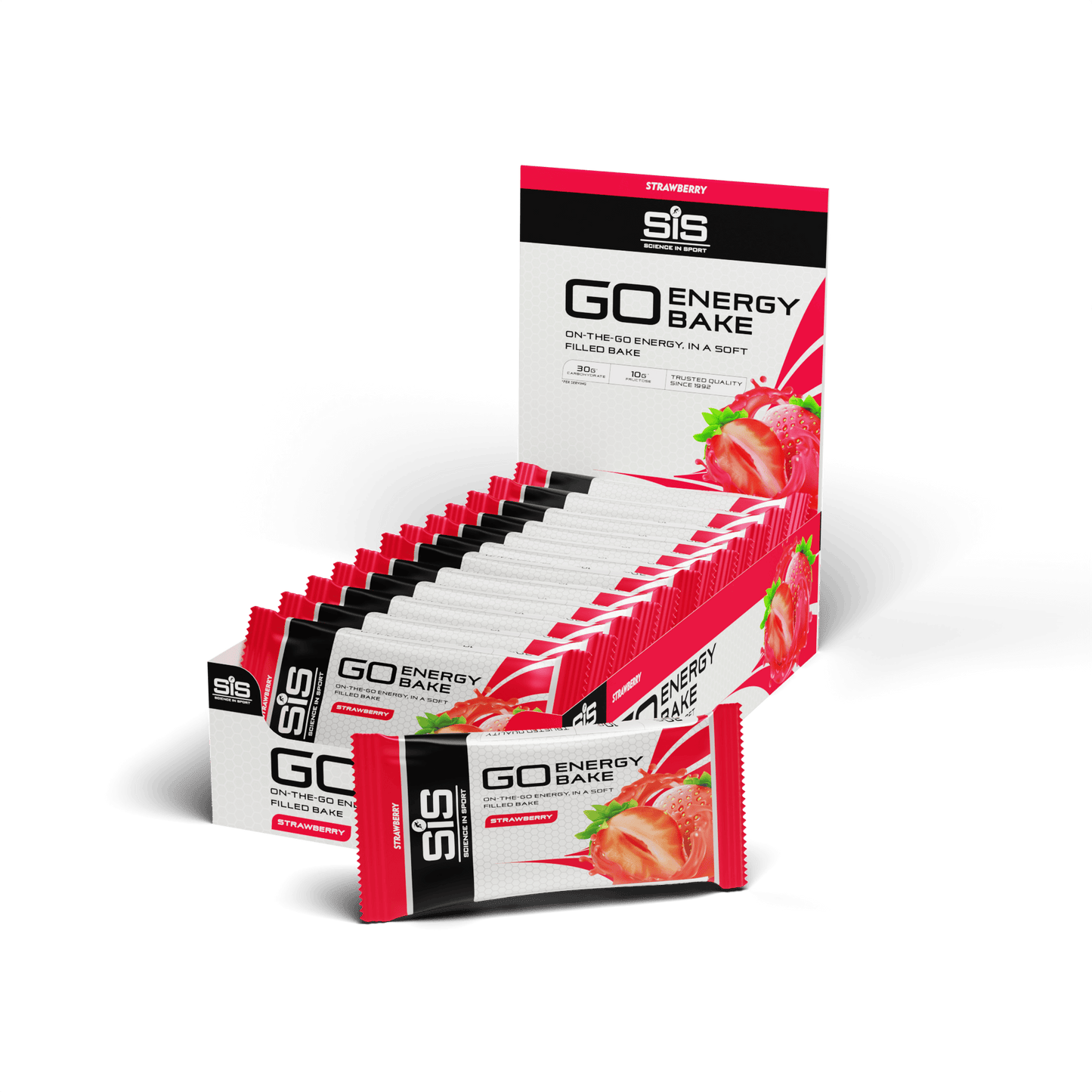 SiS Energy Bars Box of 12 / Strawberry GO Energy Bake XMiles