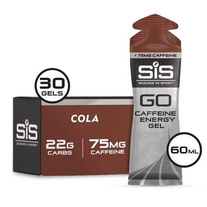 SiS Gels Box of 30 / Cola GO Energy + Caffeine Gel XMiles