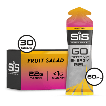 SiS Gels Box of 30 / Fruit Salad GO Isotonic Energy Gel XMiles
