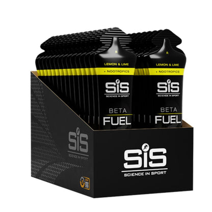 SiS Gels Box of 30 / Lemon & Lime Beta Fuel + Nootropics Energy Gel XMiles