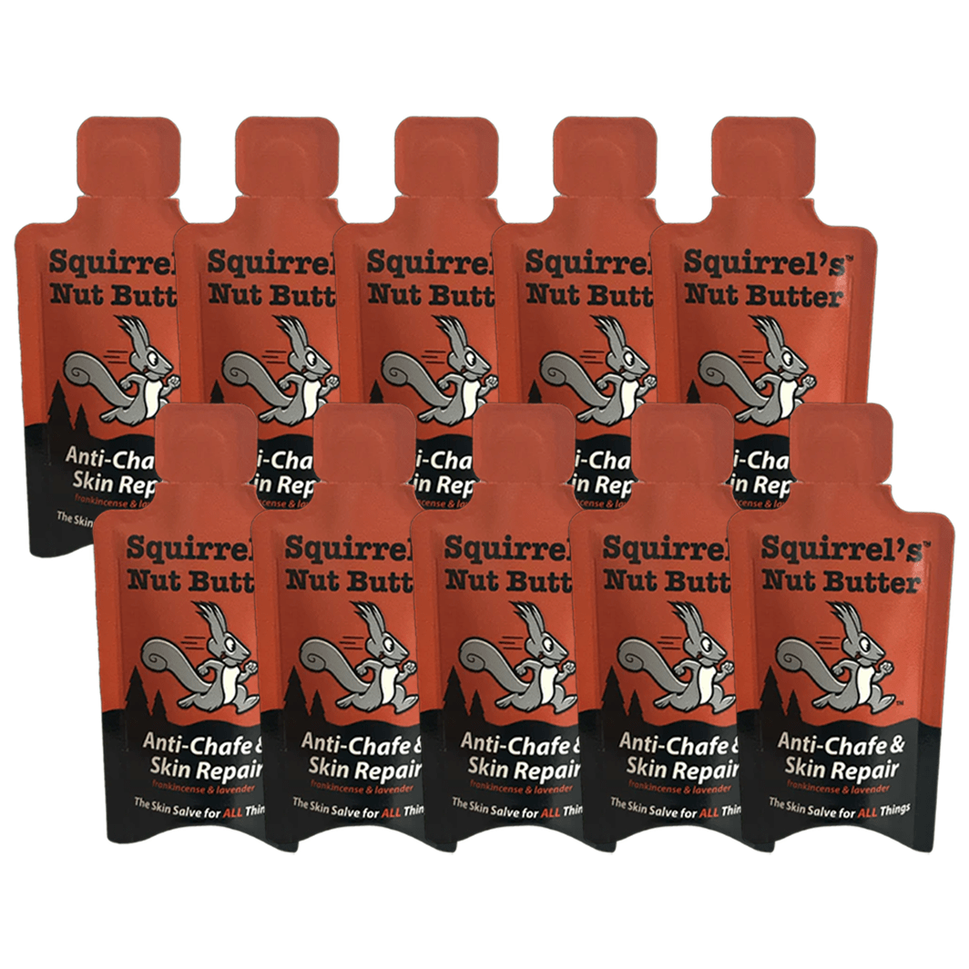 Squirrel's Nut Butter Pack of 10 / Frankincense & Lavender SNB Anti-Chafe Sachet XMiles