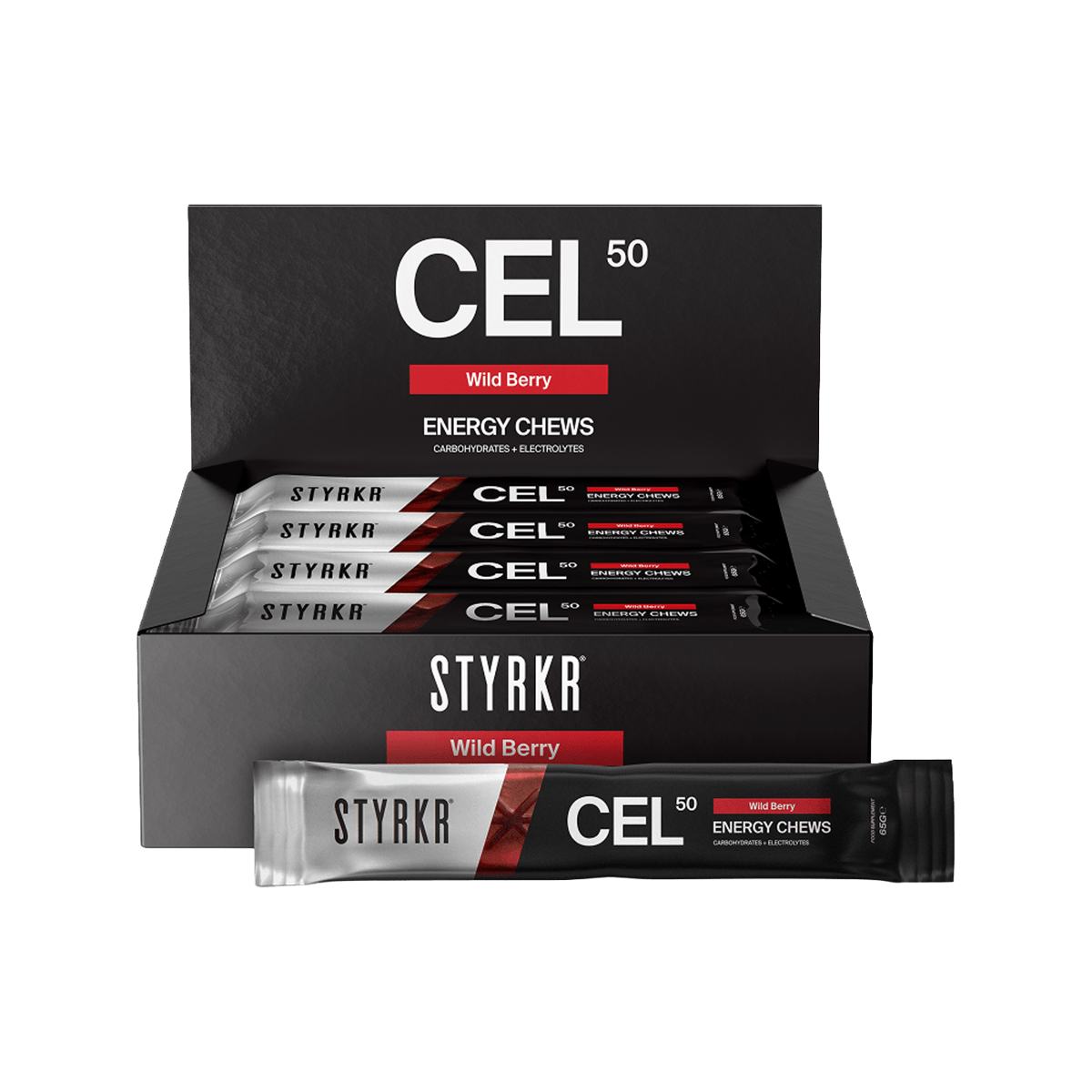 STYRKR Chews Box of 18 / Wild Berry CEL50 XMiles