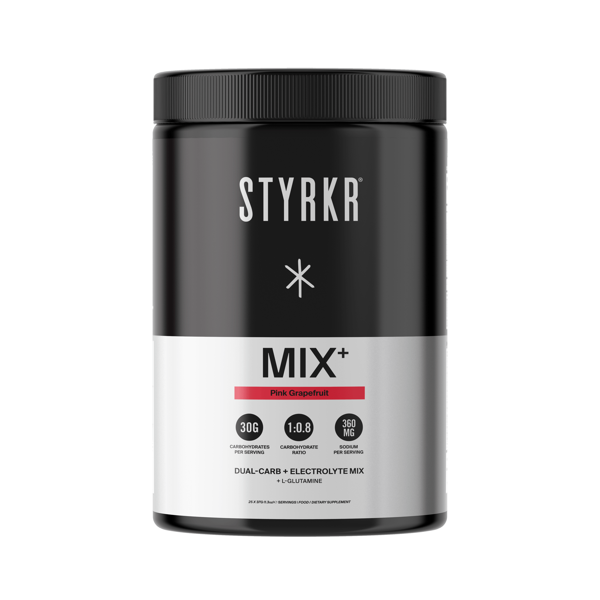 STYRKR Energy Drink 25 Serving Tub (925g) / Pink Grapefruit MIX+ XMiles
